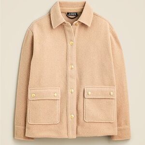 J Crew Boucle Shirt jacket sandstone- Size medium